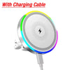 RGB Light Car Magnetic Phone Holder  Wireless Charger for phone Fast Charging Dock
